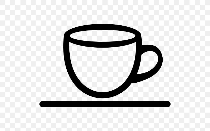 Cafe Coffee Cup Tea, PNG, 512x512px, Cafe, Area, Black And White, Coffee, Coffee Cup Download Free