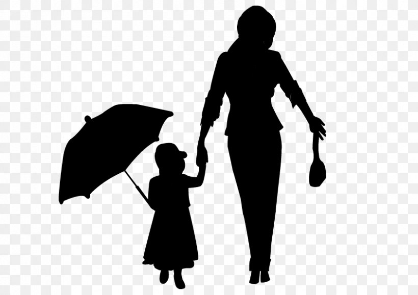 Silhouette Drawing, PNG, 843x596px, Silhouette, Black, Black And White, Daughter, Drawing Download Free