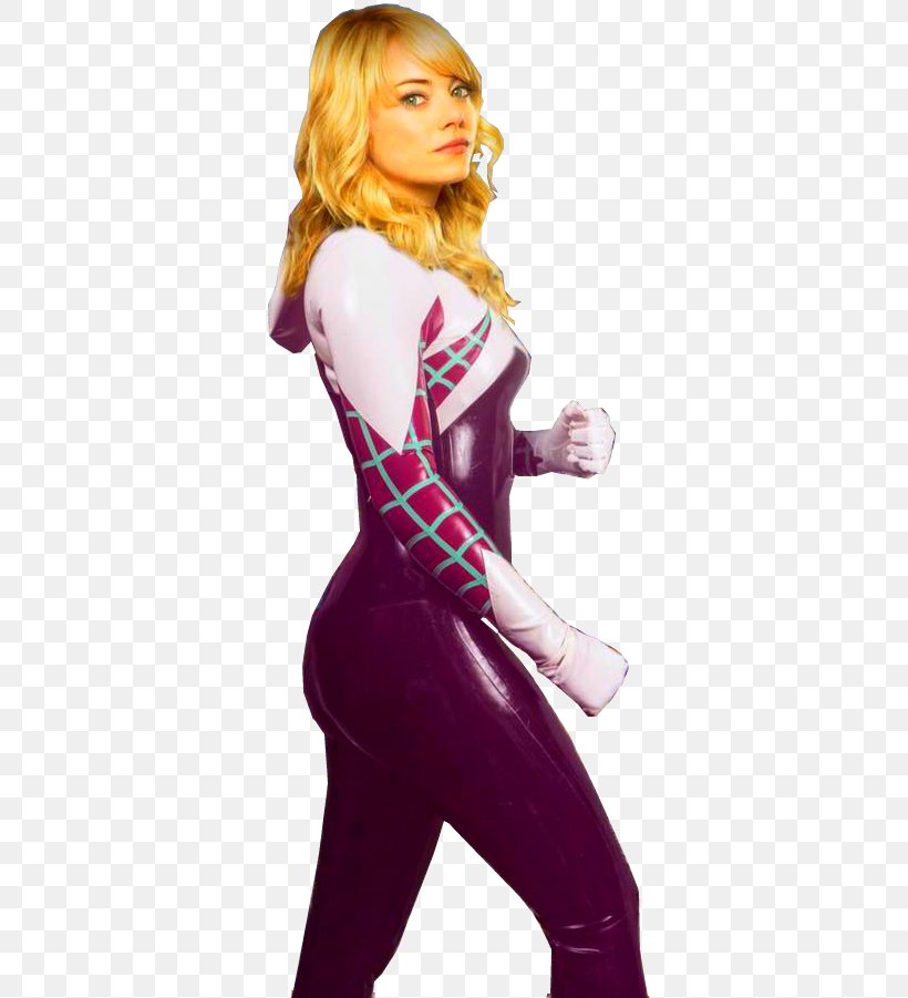 Emma Stone Gwen Stacy The Amazing Spider-Man Spider-Woman, PNG, 366x901px, Watercolor, Cartoon, Flower, Frame, Heart Download Free