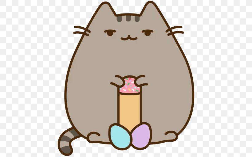 Pusheen Cat Sticker Telegram Stationery, PNG, 512x512px, Pusheen, Artwork, Carnivoran, Cat, Cat Like Mammal Download Free