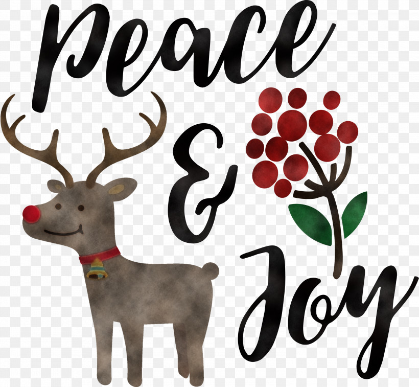 Peace And Joy, PNG, 3000x2773px, Peace And Joy, Antler, Christmas Day, Deer, Holiday Download Free