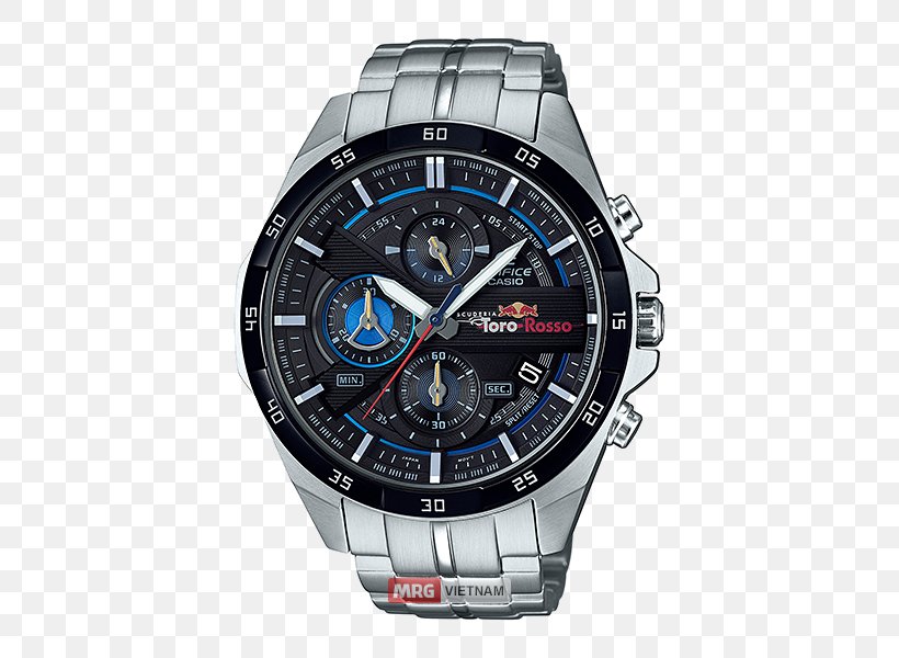 Scuderia Toro Rosso Watch Casio EDIFICE EQB-501 G-Shock, PNG, 500x600px, Scuderia Toro Rosso, Bracelet, Brand, Brendon Hartley, Casio Download Free