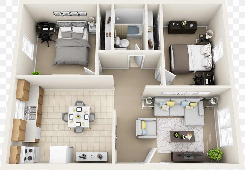 3D Floor Plan Apartment House, PNG, 1000x696px, 3d Floor Plan, Floor Plan, Air Conditioning, Apartment, Bedroom Download Free