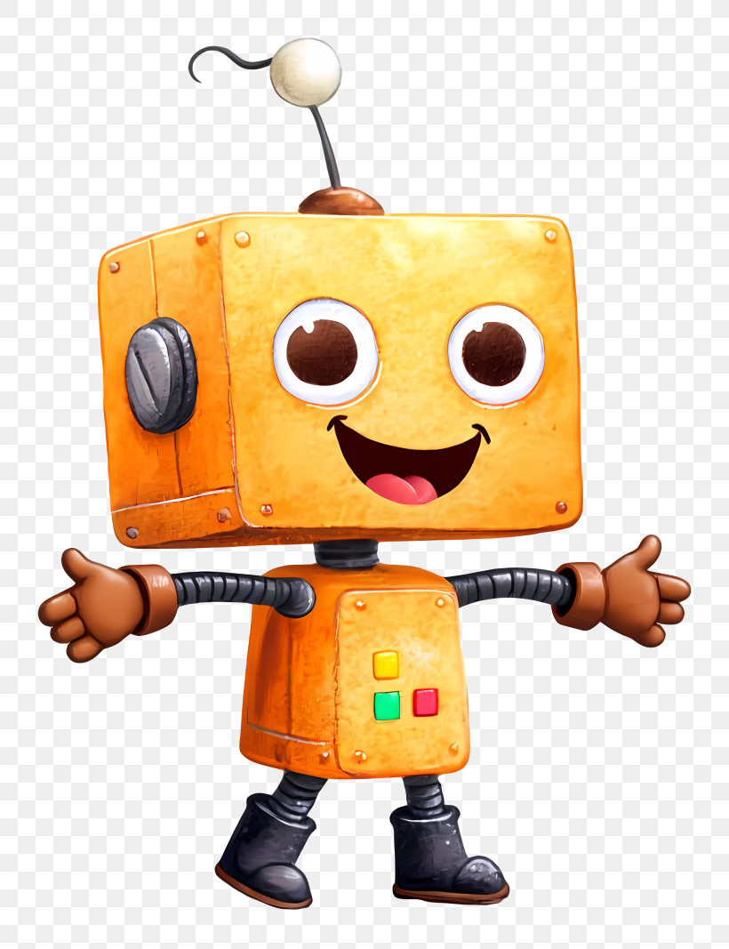 Awesomo From Strikeforce Kitty - Cute Orange Box Robot PNG