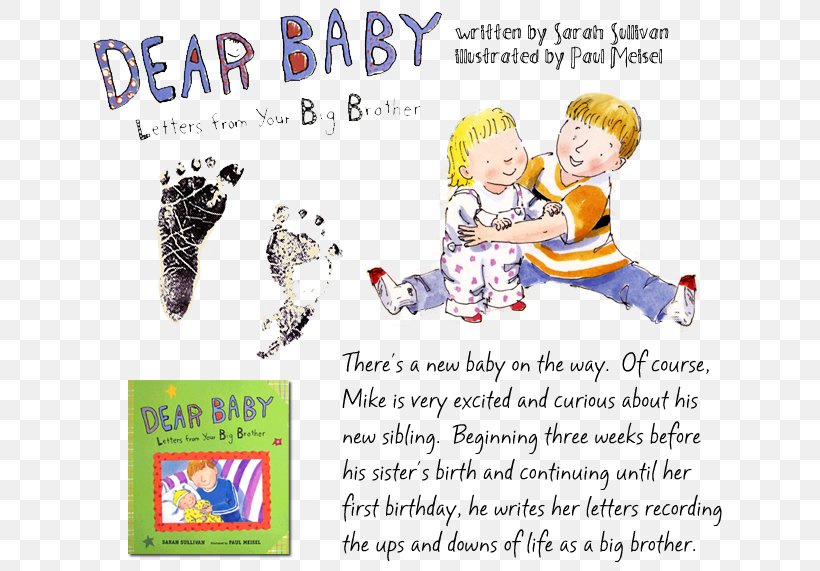Dear Baby: Letters From Your Big Brother Infant Sister Sibling, PNG, 647x571px, Watercolor, Cartoon, Flower, Frame, Heart Download Free