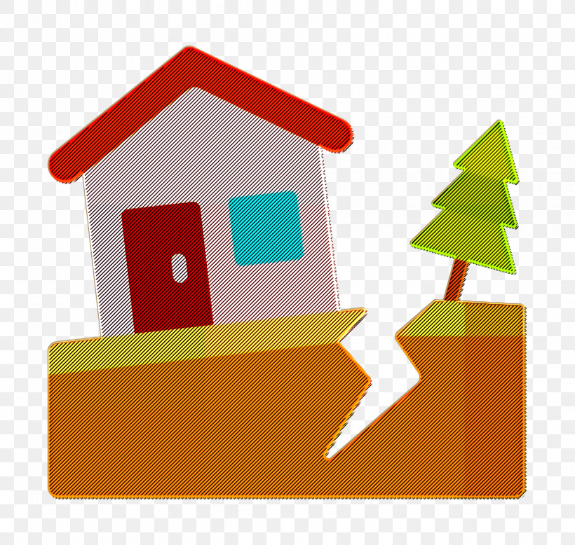 earthquake house clipart with trees