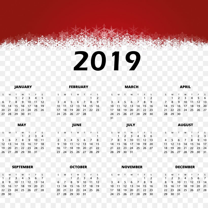 Calendar New Year Vector Graphics Holiday, PNG, 2200x2200px, 2019, Calendar, Holiday, New Year, Office Supplies Download Free