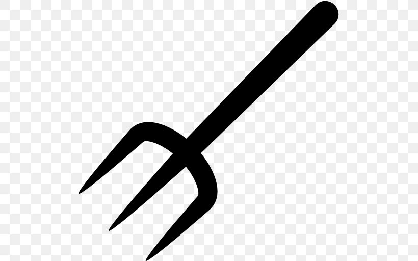 Pitchfork Clip Art, PNG, 512x512px, Pitchfork, Black And White, Hand, Mediafire, Point Download Free