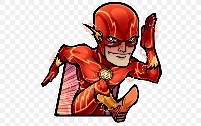 The Flash Superhero Sticker Telegram, PNG, 512x512px, Flash, Art, Cartoon, Comics, Dc Comics Download Free