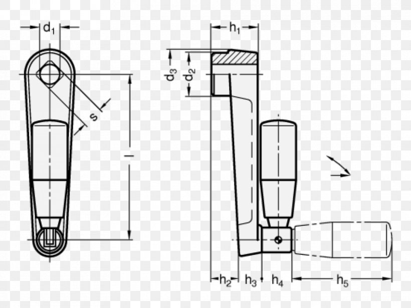Handle Winch Technical Drawing Handkurbel, PNG, 960x719px, Handle, Aluminium, Area, Artwork, Black And White Download Free