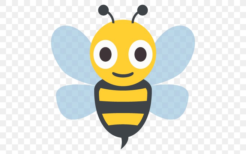 Honey Bee Emoji Emoticon Sticker, PNG, 512x512px, Bee, Beehive, Emoji, Emoticon, Honey Bee Download Free