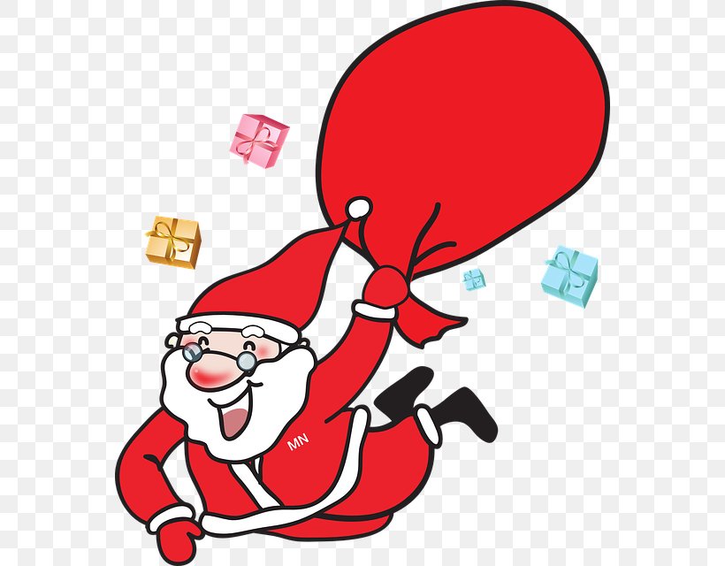 Santa Claus Père Noël Christmas Gift Reindeer, PNG, 560x640px, Watercolor, Cartoon, Flower, Frame, Heart Download Free
