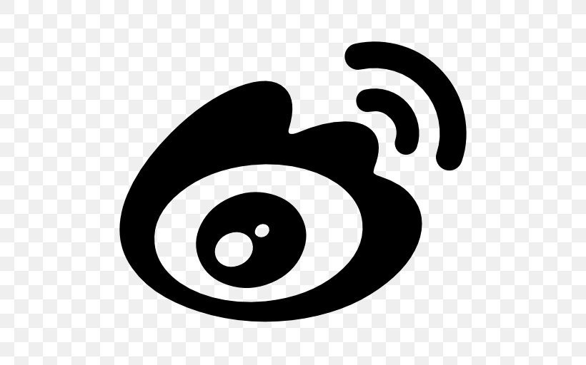 Sina Weibo Logo, PNG, 512x512px, Sina Weibo, Black, Black And White, Brand, Font Awesome Download Free