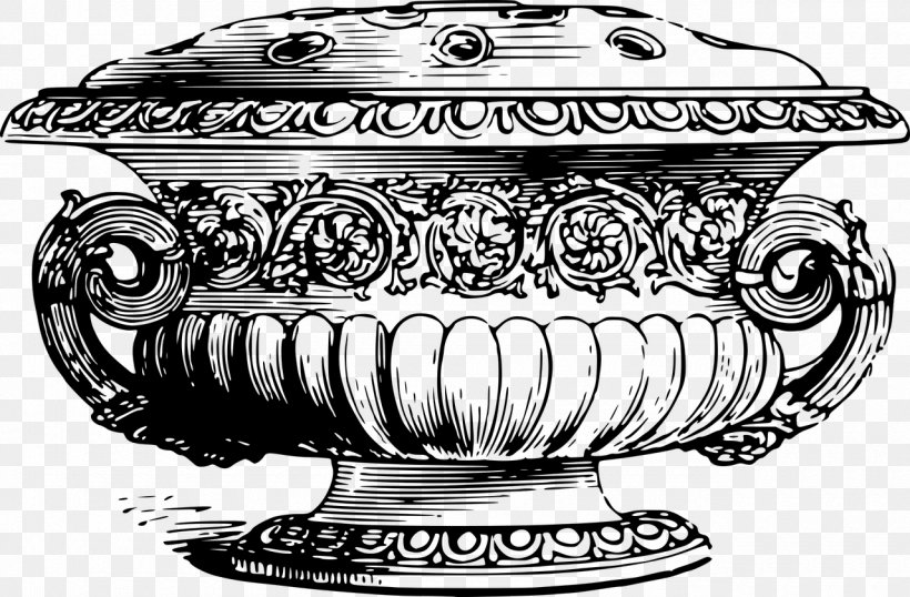 Vase Drawing Clip Art, PNG, 1280x840px, Vase, Black And White, Bowl, Drawing, Line Art Download Free