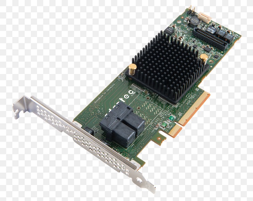 Adaptec Serial Attached SCSI Disk Array Controller RAID PCI Express, PNG, 800x652px, Adaptec, Adapter, Computer, Computer Component, Computer Hardware Download Free