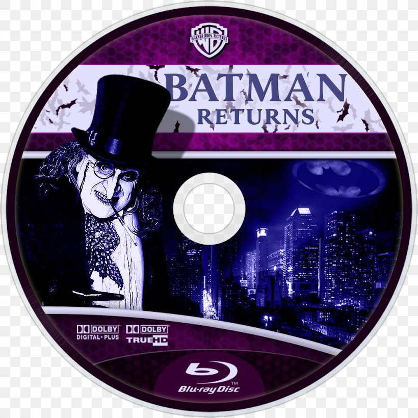Blu-ray Disc Batman Penguin Compact Disc Joker, PNG, 1000x1000px, 1992, Bluray Disc, Batman, Batman Returns, Compact Disc Download Free