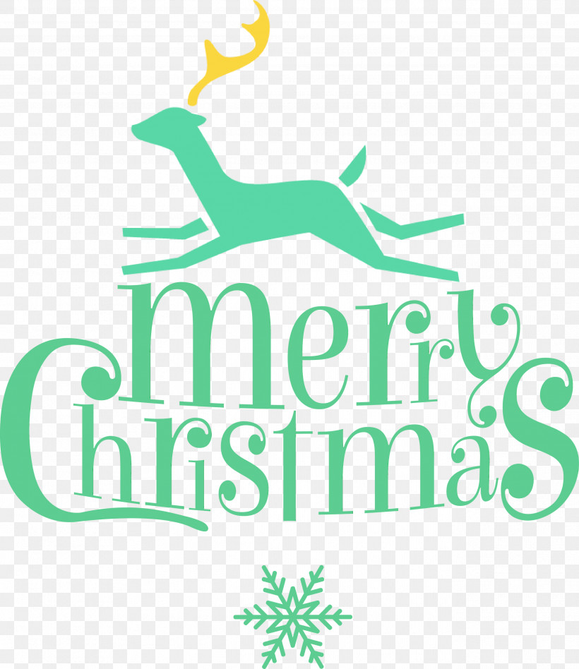 Reindeer, PNG, 2593x3000px, Green Merry Christmas, Antler, Deer, Green, Logo Download Free