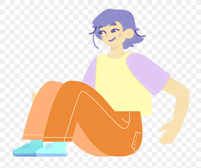 Sitting Sitting On Floor, PNG, 2500x2091px, Sitting, Cartoon, Human, Leg, Physical Fitness Download Free