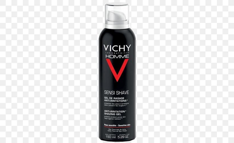 Vichy Homme Sensi Baume Shaving Cream Vichy Sensi Shave Anti-Irritation Shaving Gel 300ml 2X150, PNG, 500x500px, Vichy, Aftershave, Cosmetics, Deodorant, Hair Download Free