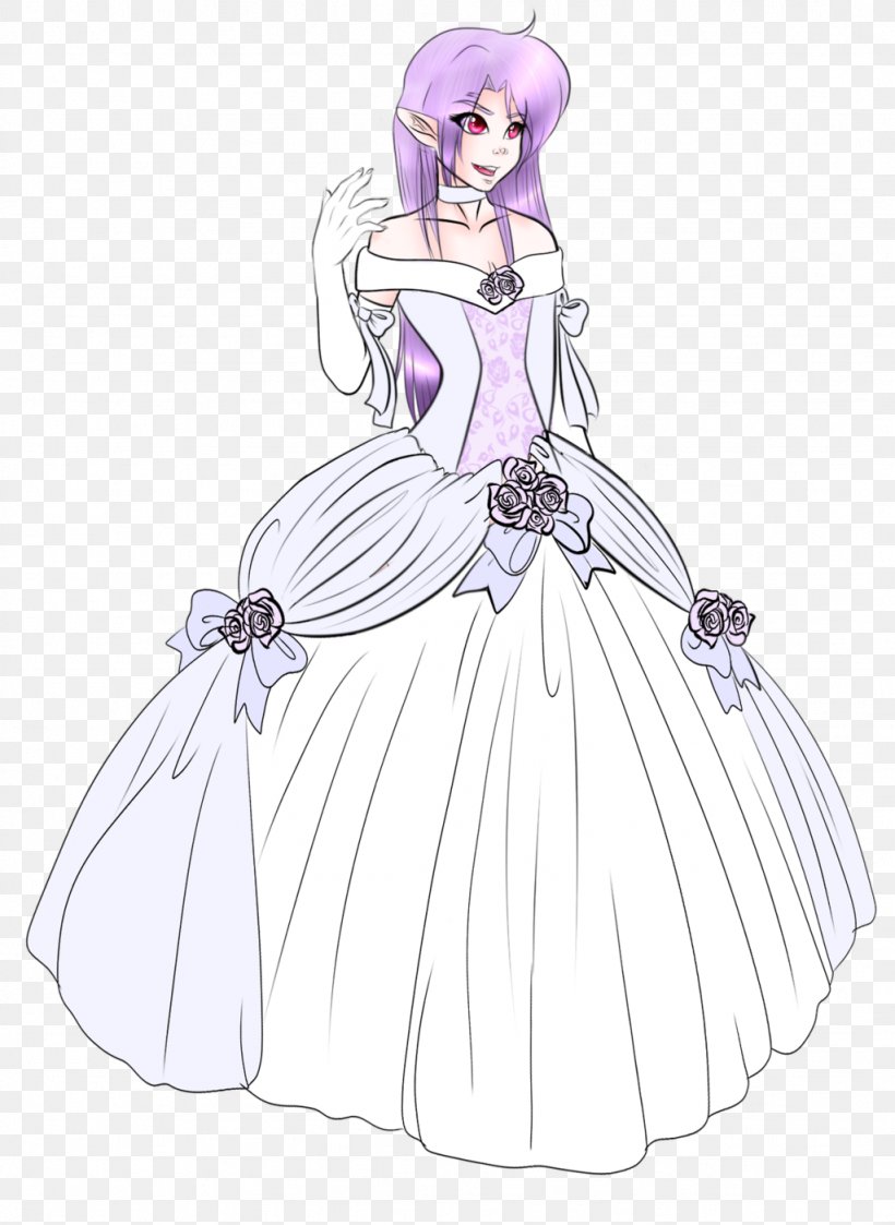 Gown Costume Design Sketch, PNG, 1024x1403px, Watercolor, Cartoon, Flower, Frame, Heart Download Free