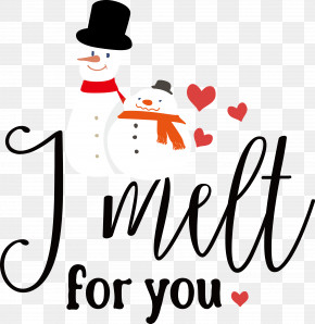 I Melt For You Snowman Winter PNG