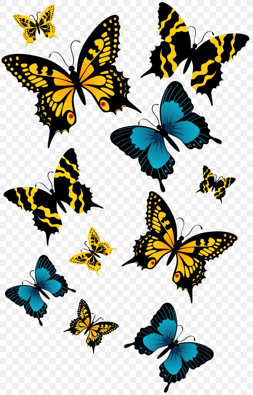 Butterfly Clip Art, PNG, 1830x2855px, Butterfly, Brush Footed Butterfly, Butterflies And Moths, Clip Art, Flower Download Free