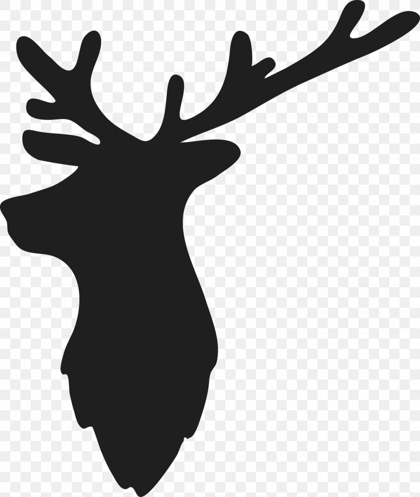 Silhouette Clip Art Reindeer Image Illustration, PNG, 1533x1812px, Silhouette, Antler, Black, Black And White, Contrejour Download Free