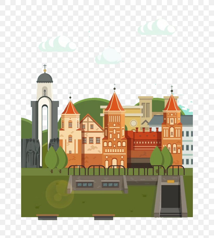 Cartoon Illustration, PNG, 658x910px, Cartoon, Architecture, Building, Castle, Designer Download Free