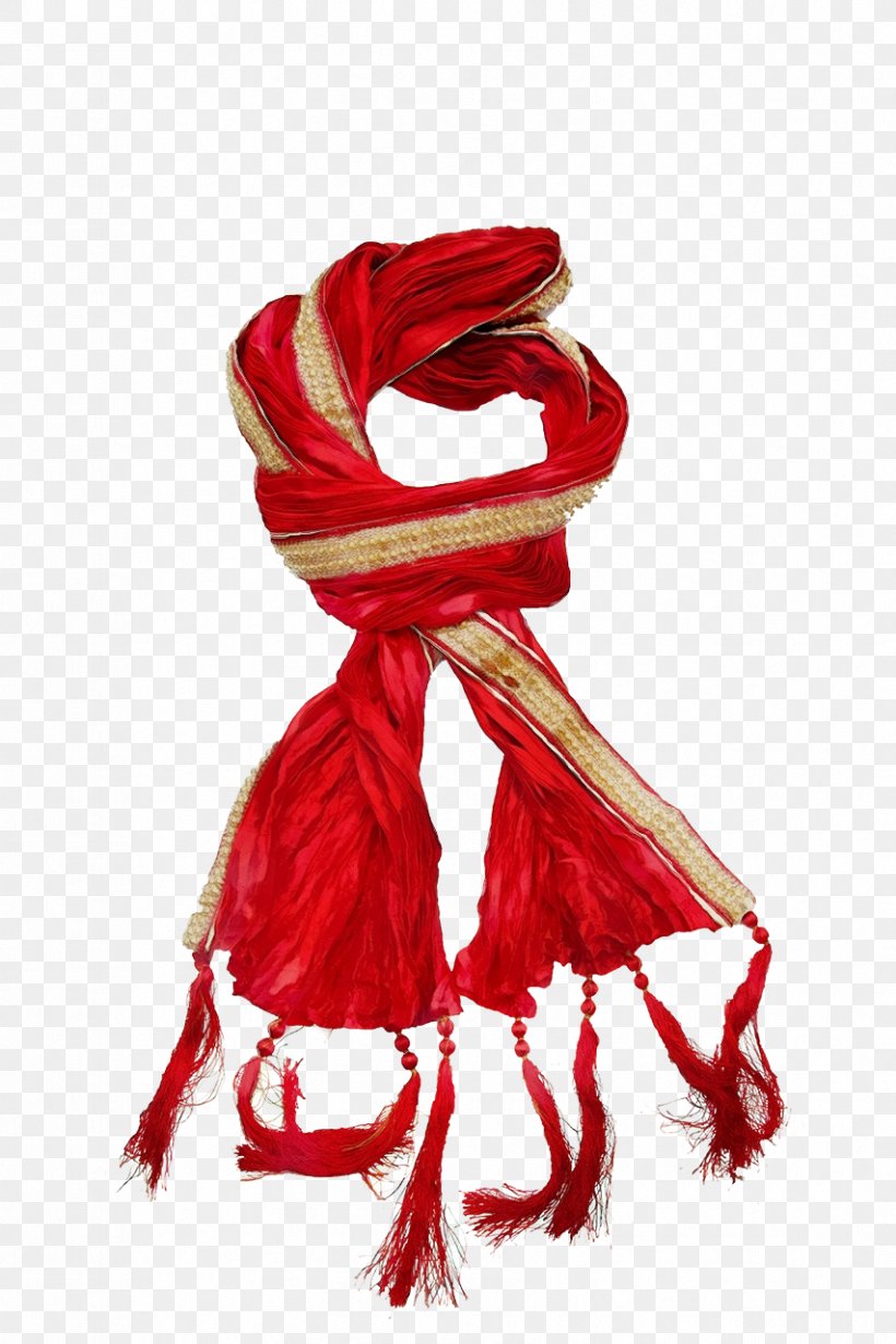 Scarf Clothing Stole Red Fashion Accessory, PNG, 853x1280px, Watercolor, Clothing, Costume Accessory, Fashion Accessory, Paint Download Free