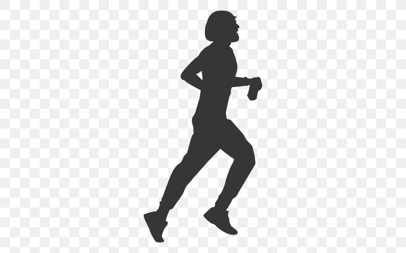 Jogging Silhouette Recreation, PNG, 512x512px, Jogging, Arm, Balance, Black, Black And White Download Free