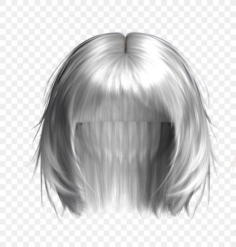 Wig Hairstyle, PNG, 888x930px, Wig, Artwork, Black, Black And White, Black Hair Download Free
