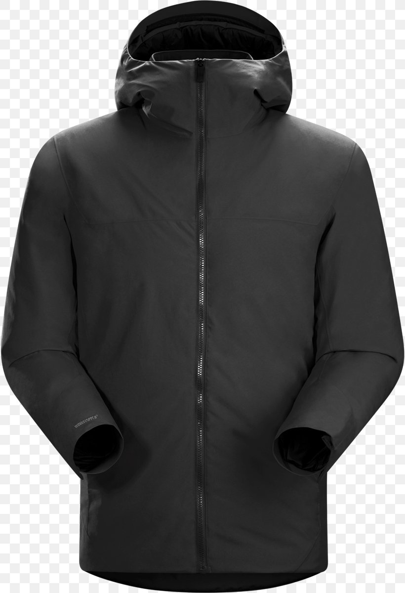 Arc'teryx Denver Store Hoodie Jacket Gore-Tex, PNG, 818x1200px, Hoodie, Black, Clothing, Coat, Gilets Download Free