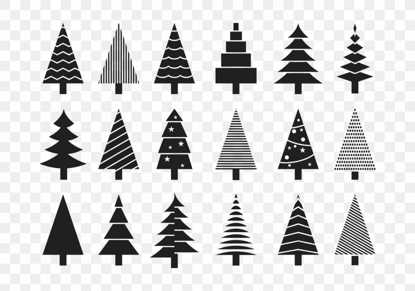Vector Graphics Clip Art Image, PNG, 1400x980px, Fir, Black And White, Christmas Tree, Cone, Monochrome Download Free