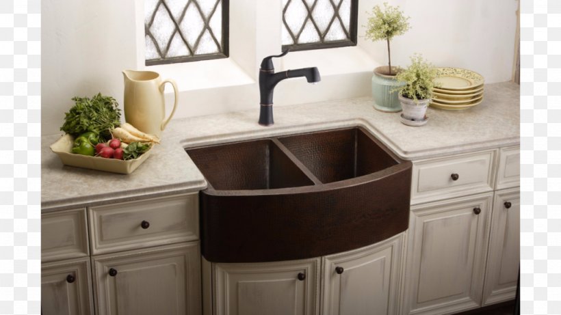 Kitchen Sink Farmhouse Tap Copper, PNG, 1024x576px, Sink, Bathroom Cabinet, Bathroom Sink, Bronze, Cabinetry Download Free