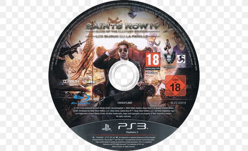 Saints Row IV PlayStation 3 STXE6FIN GR EUR PAL Region DVD, PNG, 500x500px, Saints Row Iv, Compact Disc, Dvd, Label, Language Download Free