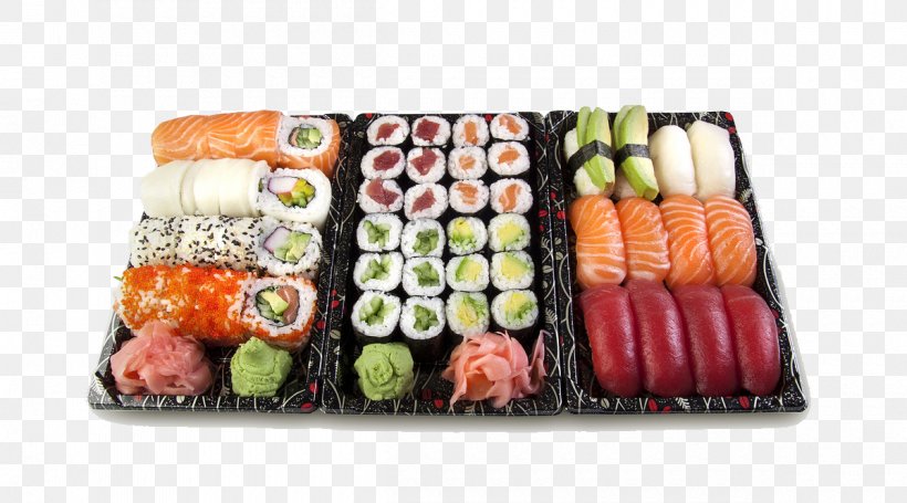 Sushi Japanese Cuisine Sashimi Asian Cuisine California Roll, PNG, 1200x666px, Sushi, Asian Cuisine, Asian Food, California Roll, Comfort Food Download Free