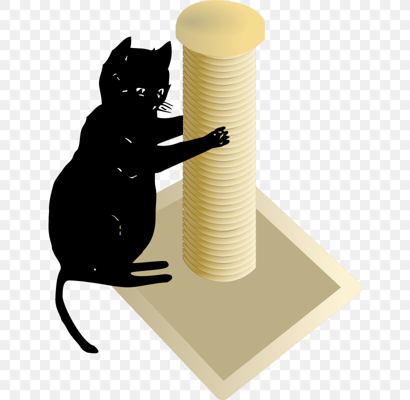 Black Cat Scratching Post Kitten Clip Art, PNG, 626x800px, Cat, Black Cat, Carnivoran, Cartoon, Cat Like Mammal Download Free