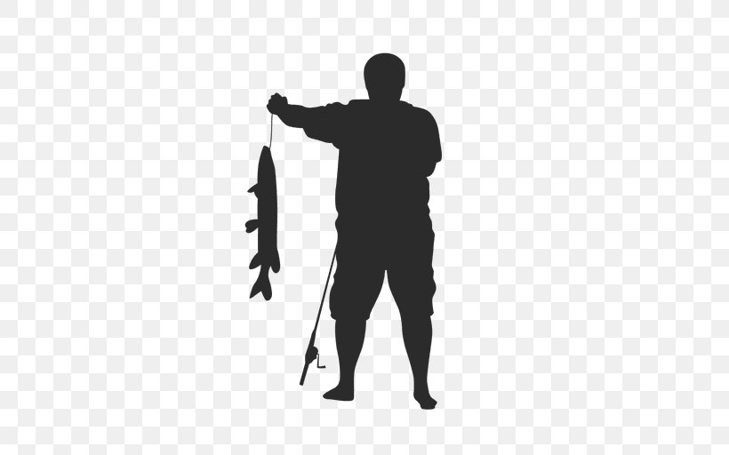 Fishing Silhouette Fisherman Hunting Logo, PNG, 512x512px, Fishing, Arm, Black, Black And White, Finger Download Free