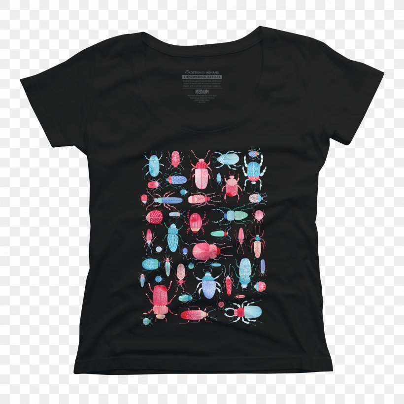 Printed T-shirt Hoodie Scoop Neck, PNG, 2400x2400px, Tshirt, Black, Blouse, Brand, Clothing Download Free