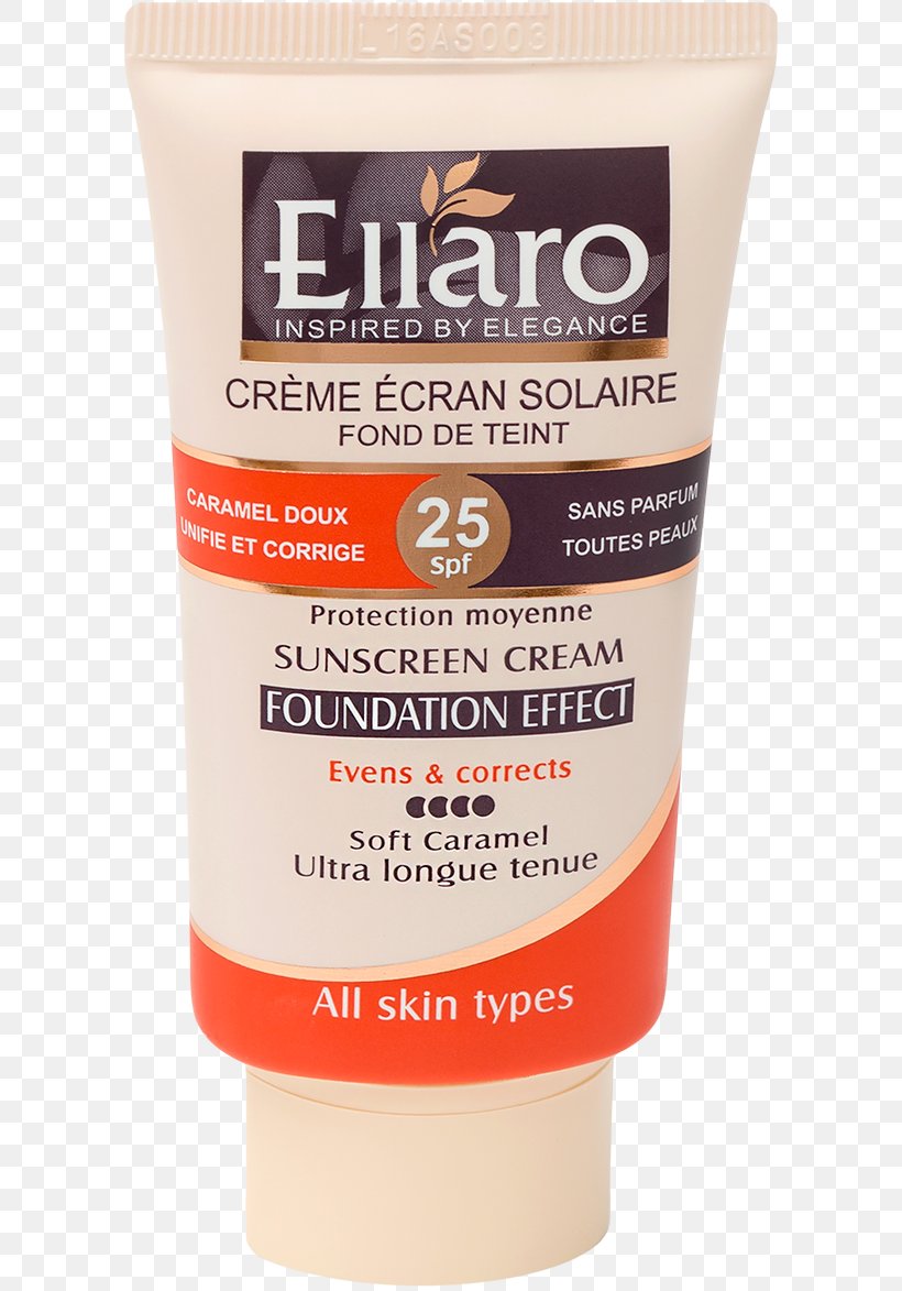 Cream Sunscreen Lotion Ellaro Foundation, PNG, 596x1173px, Cream, Beige, Caramel, Face Powder, Flavor Download Free