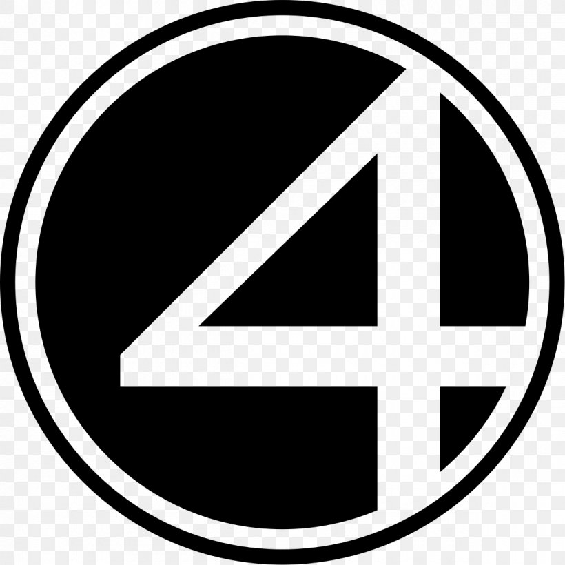 Fantastic Four Logo Decal Iron-on Comics, PNG, 1200x1200px, Fantastic Four, Area, Black And White, Brand, Comics Download Free