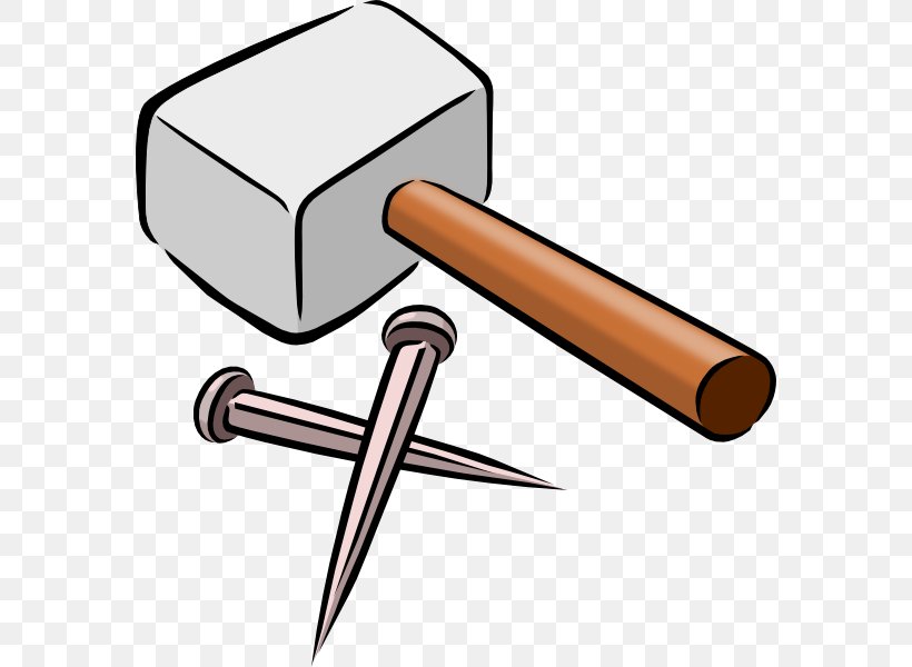 Hammer Nail Clip Art, PNG, 576x600px, Hammer, Cartoon, Drawing, Free Content, Hammer And Sickle Download Free