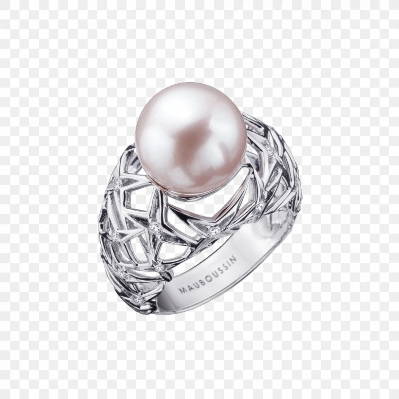 Pearl Ring Diamond Jewellery Solitaire, PNG, 1200x1200px, Pearl, Body Jewelry, Brilliant, Carat, Diamond Download Free