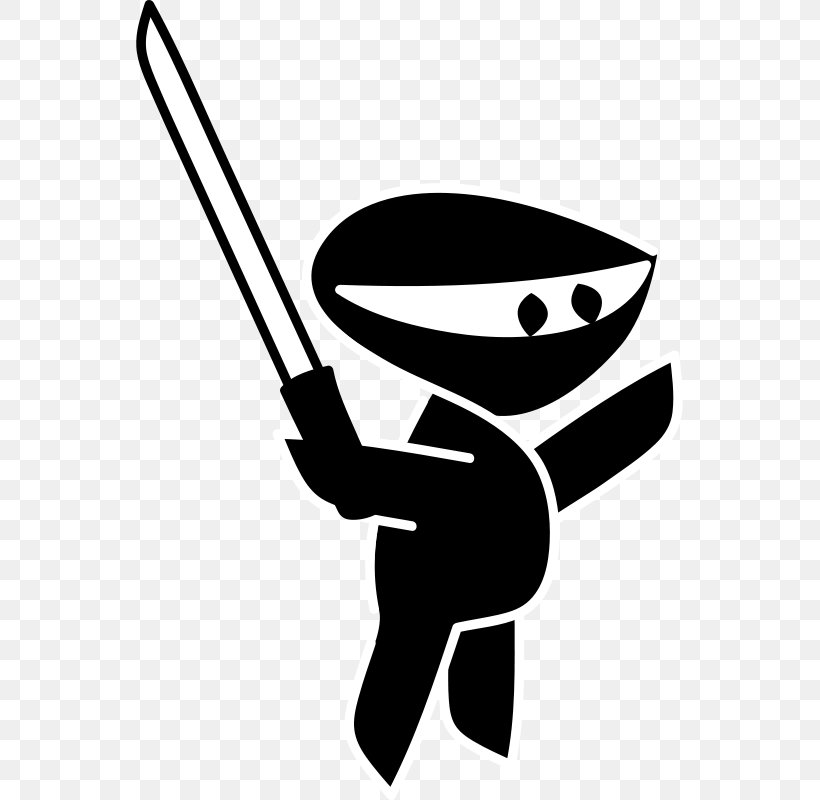 Clip Art Ninja Vector Graphics Black And White Image, PNG, 547x800px, Ninja, Artwork, Assassination, Black And White, Cartoon Download Free