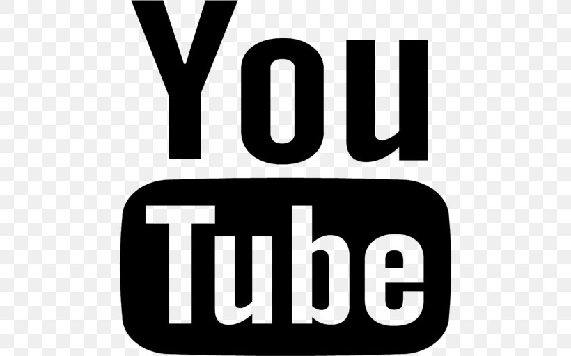 YouTube, PNG, 512x512px, Youtube, Area, Black And White, Brand, Font Awesome Download Free