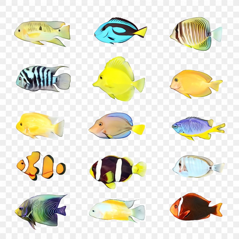 Butterflyfish Aquarium Decor Fish, PNG, 2000x2000px, Watercolor, Aquarium Decor, Butterflyfish, Fish, Paint Download Free