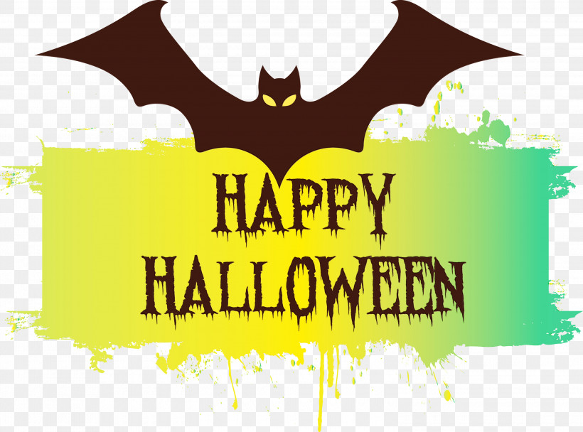 Logo Yellow Text Tree M, PNG, 3000x2227px, Happy Halloween, Biology, Logo, M, Paint Download Free
