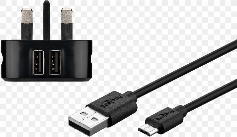 Battery Charger Micro-USB Lightning Electrical Cable, PNG, 3000x1742px, Battery Charger, Ac Power Plugs And Sockets, Adapter, Apple, Cable Download Free