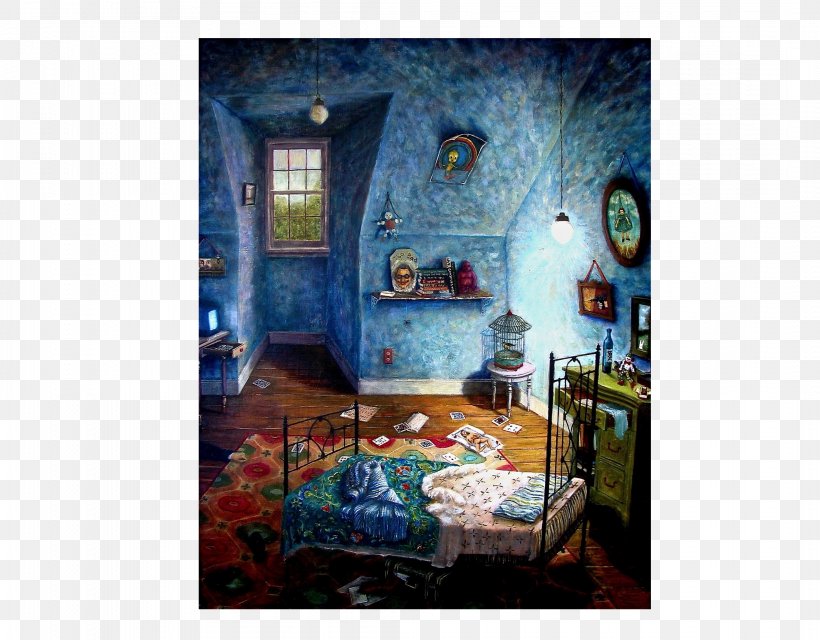 Painting Living Room Interior Design Services Mural, PNG, 2129x1664px, Painting, Art, Artwork, Blue, Home Download Free
