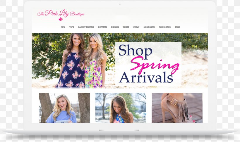 BigCommerce Clothing Sales Pink Lily Boutique Warehouse Fashion, PNG, 907x538px, Bigcommerce, Boutique, Brand, Clothing, Collage Download Free